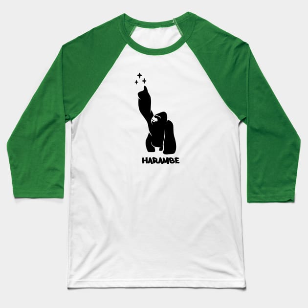 Harambe Gorilla Baseball T-Shirt by S_Art Design